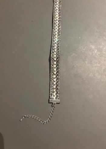 Zincir Detaylı Parlak Taşlı Köpek Tasma - Görsel 2