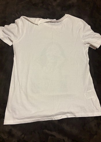 Mango Beyaz Baskılı Kadın Tişört - Görsel 5