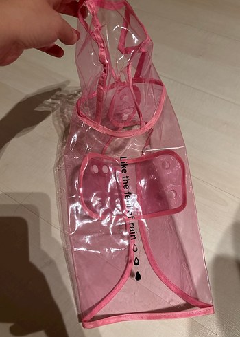 Pembe Desenli Köpek Yağmurluk - Görsel 8