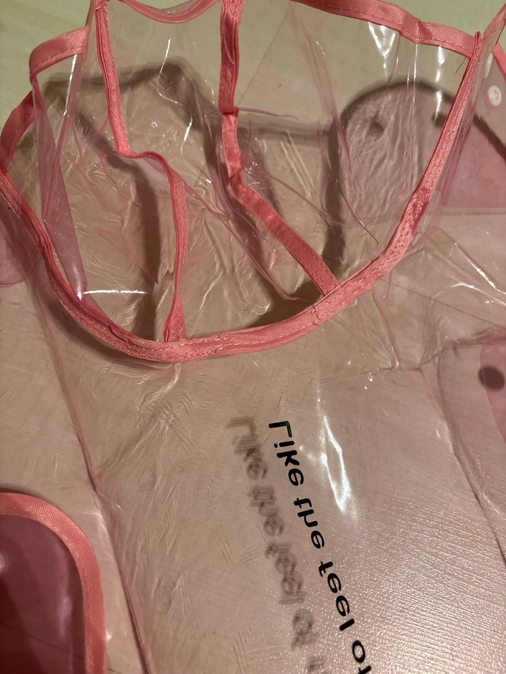 Pembe Desenli Köpek Yağmurluk - Görsel 4