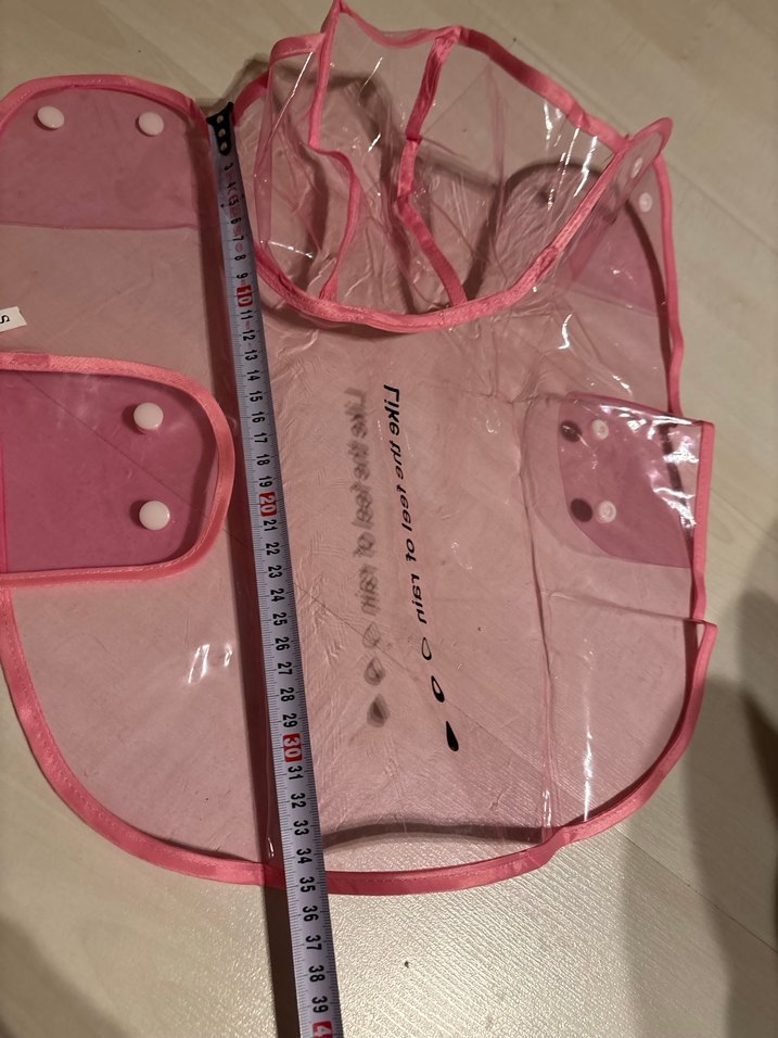 Pembe Desenli Köpek Yağmurluk - Görsel 5