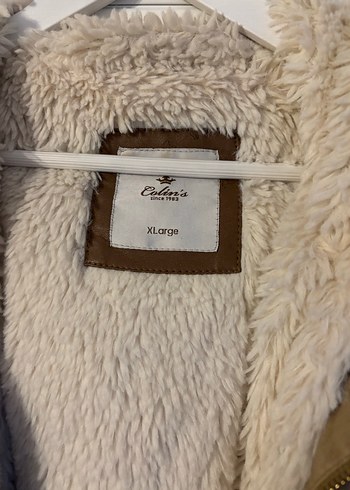 Colin's Bej Kadın Peluş Detaylı Mont ve kazayağı kaban