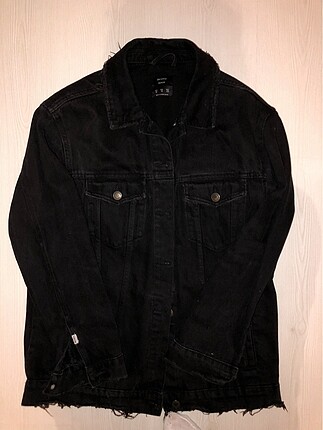 Siyah denim kot ceket