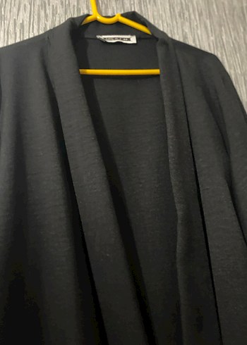 Siyah Uzun Kadın ceket - Görsel 3