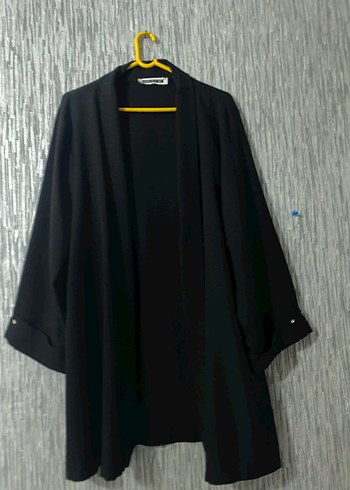 Siyah Uzun Kadın ceket - Görsel 2