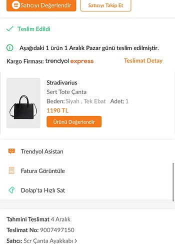 Stradivarius Kadın Turuncu Baskılı Tote Çanta