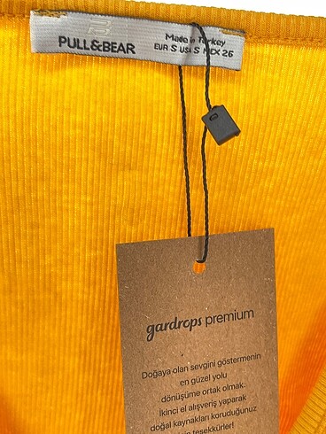s Beden sarı Renk Pull and Bear T-shirt %70 İndirimli.