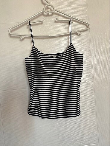 Koton Askılı Çizgili Crop