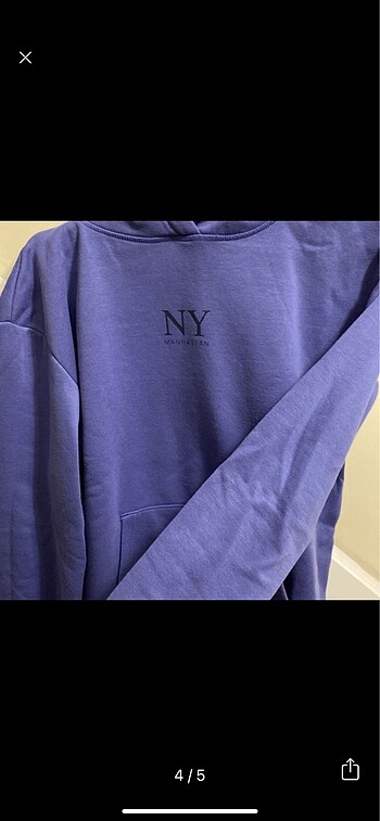 s Beden mor Renk Mor sweatshirt