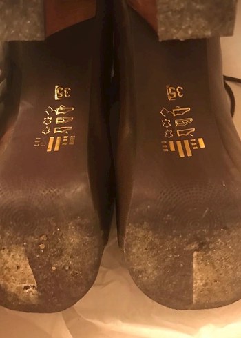 Kadın Kahverengi Deri Platform Topuklu Bot - Görsel 7