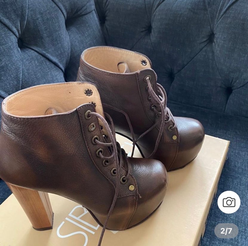 Kadın Kahverengi Deri Platform Topuklu Bot - Görsel 2