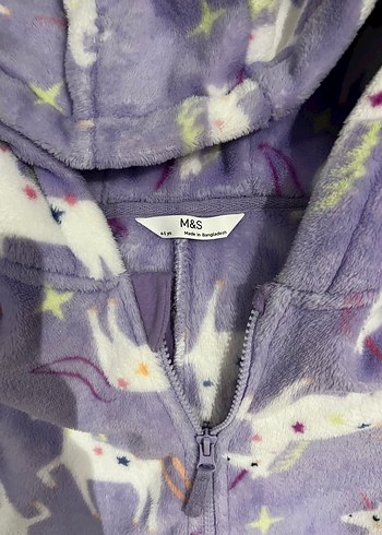 Marks & Spencer Kız Çocuk Mor Unicorn Desenli Fermuarlı Tulum - Görsel 2