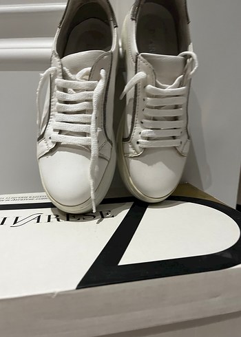 Beyaz Platform Tabanlı Kadın Sneaker - Görsel 4