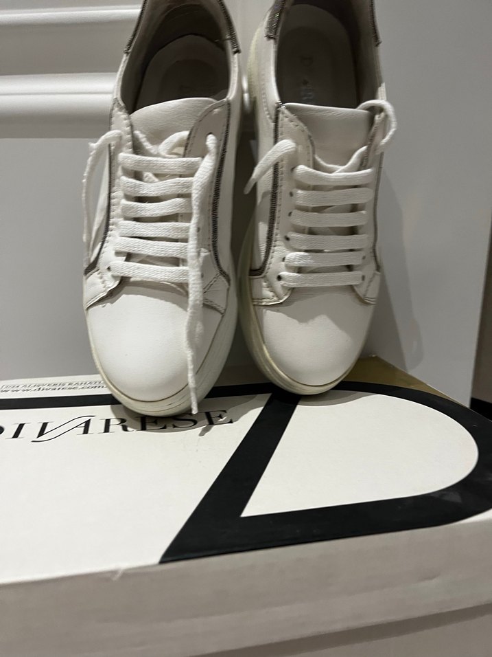 Beyaz Platform Tabanlı Kadın Sneaker - Görsel 4