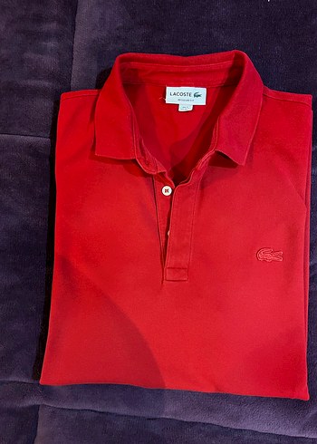 Erkek Kırmızı Lacoste Polo Tişört - Görsel 2