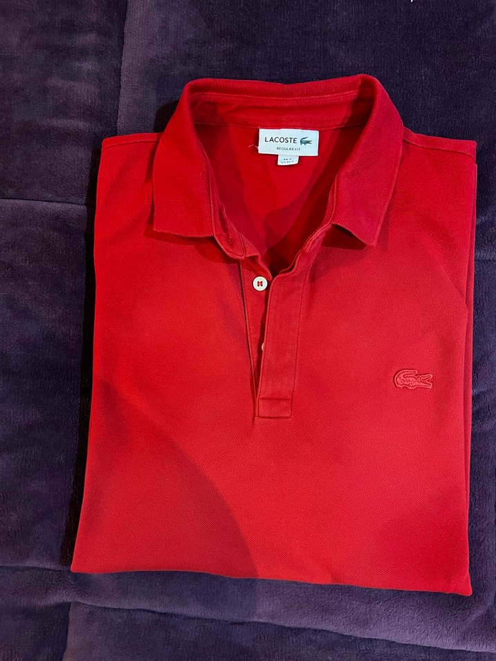 Erkek Kırmızı Lacoste Polo Tişört - Görsel 2