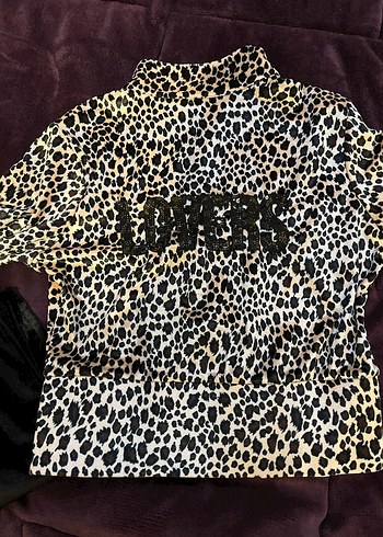 Suwen Leopar Desenli Kadife Eşofman Takım - Görsel 5