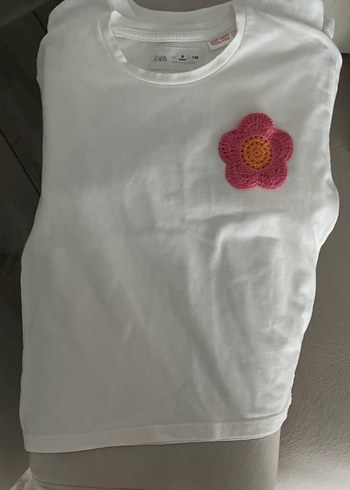 Zara Kız  Çocuk Beyaz Tişört - Görsel 2