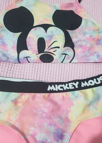 H&M H&M Mickey Mouse Baskılı Renkli Kız Bikini