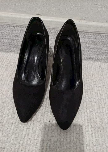 Siyah Minimalist Stiletto Topuklu Kadın Ayakkabı - Görsel 2