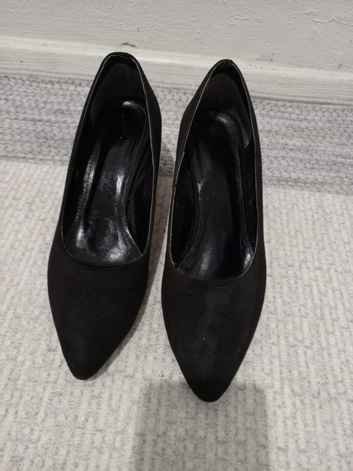 Siyah Minimalist Stiletto Topuklu Kadın Ayakkabı - Görsel 2