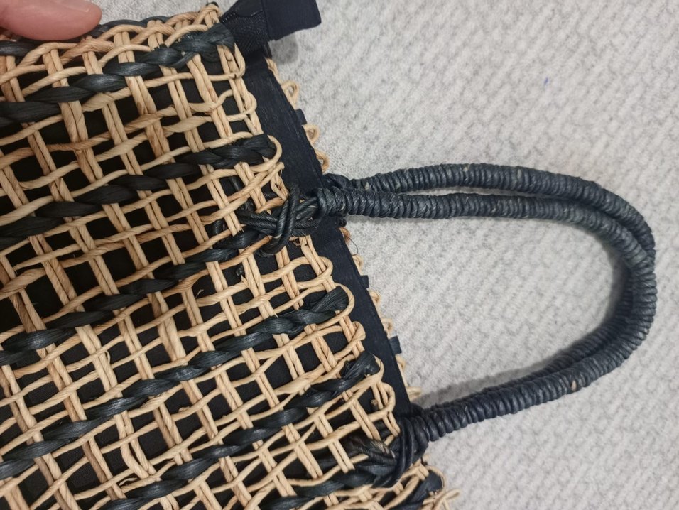 Bohem Tarzı Kadın Kahverengi Hasır Çanta - Görsel 2