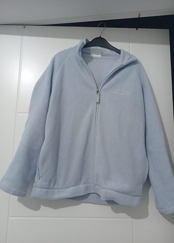 Reebok kadin Gri Mavi Fermuarlı Polar Sweatshirt - Görsel 3