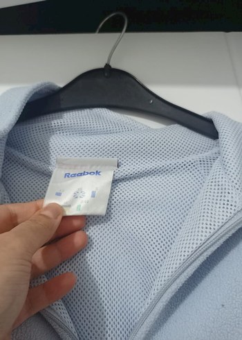 Reebok kadin Gri Mavi Fermuarlı Polar Sweatshirt - Görsel 2