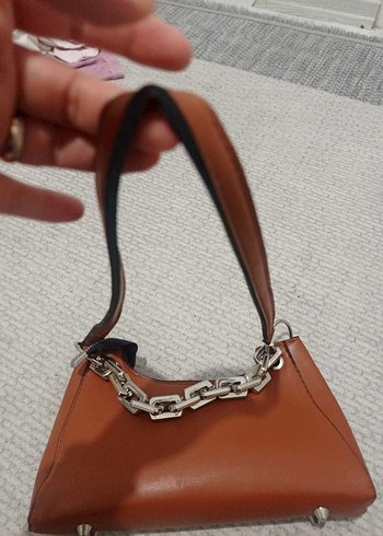 Zincir Detaylı taba Deri Kadın Çanta - Görsel 3