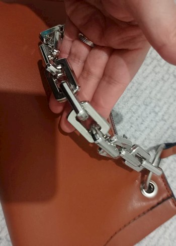 Zincir Detaylı taba Deri Kadın Çanta - Görsel 2