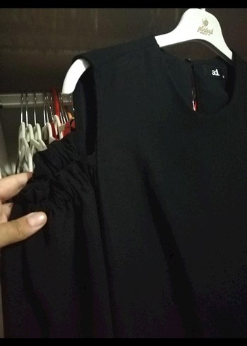 Siyah Uzun Kollu Drapeli Gotik Elbise - Görsel 2