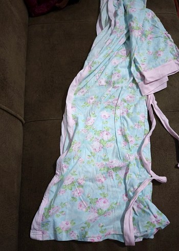 Çiçek Desenli Uzun Kadın sabahlik - Görsel 3