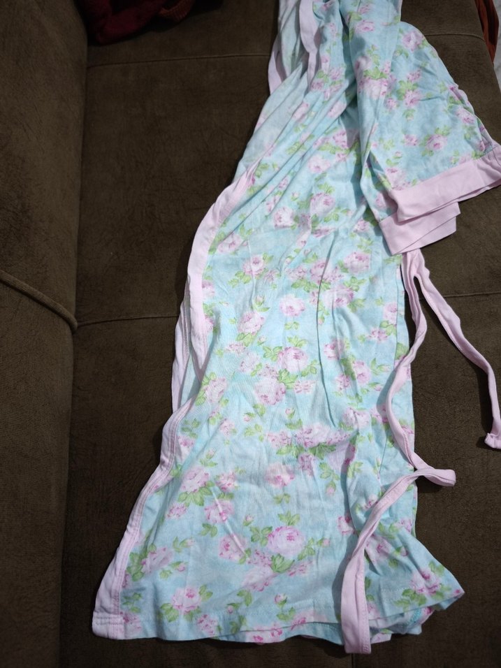 Çiçek Desenli Uzun Kadın sabahlik - Görsel 3