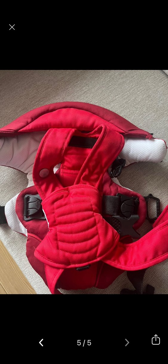 Koyu Kırmızı Chicco Bebek Taşıyıcı - Görsel 2