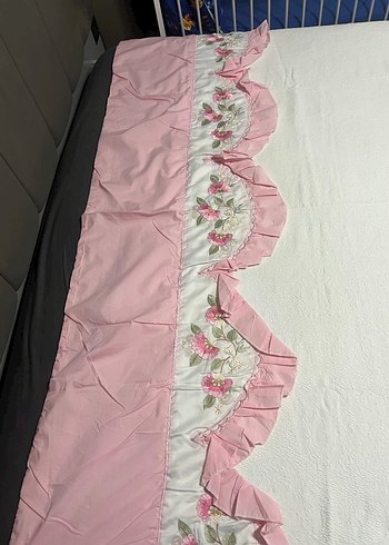 Pembe Nakışlı yatak örtüsü - Görsel 5