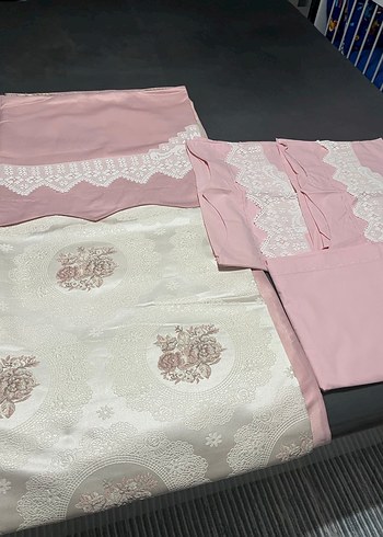 İşlemeli Beyaz Yatak Örtüsü - Görsel 3