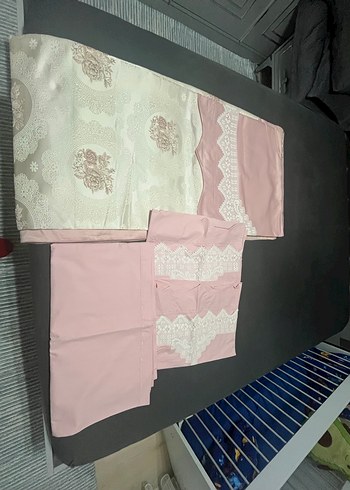 İşlemeli Beyaz Yatak Örtüsü - Görsel 7