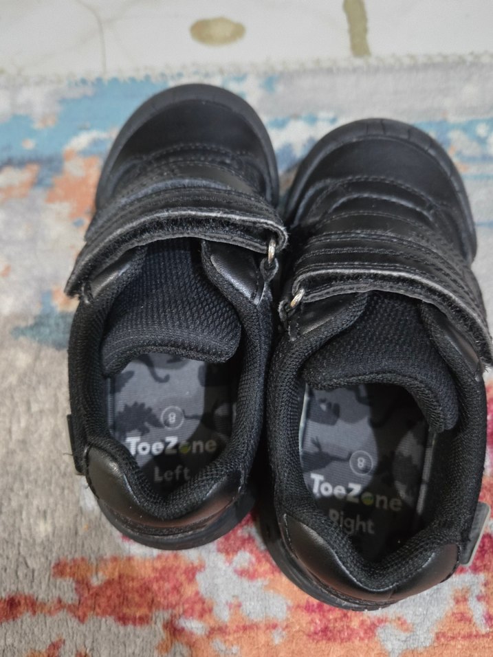 Erkek Çocuk Siyah Cırtlı Spor Ayakkabı - Görsel 3