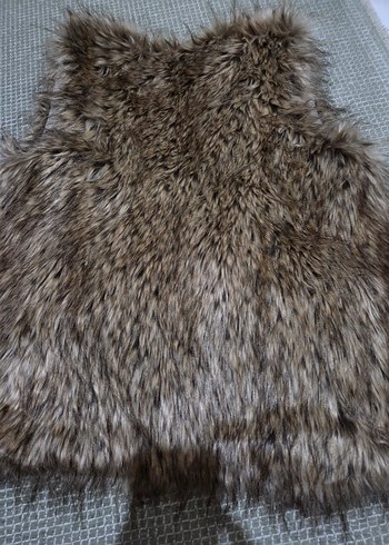 Kürk Detaylı Kahverengi Kadın Yelek - Görsel 7