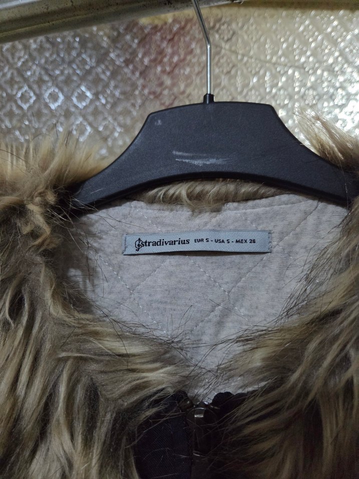 Kürk Detaylı Kahverengi Kadın Yelek - Görsel 3