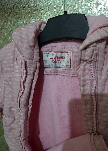 Pembe Kapüşonlu Kız Bebek Tulumu - Görsel 3