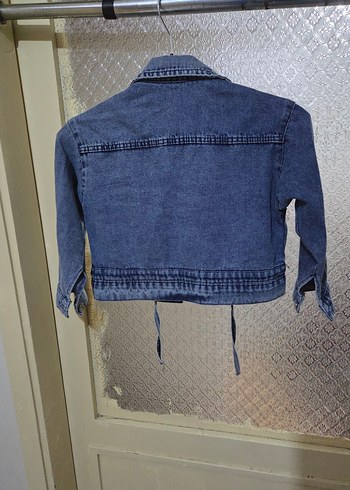 Renkli Desenli Mini Kot Ceket - Görsel 3