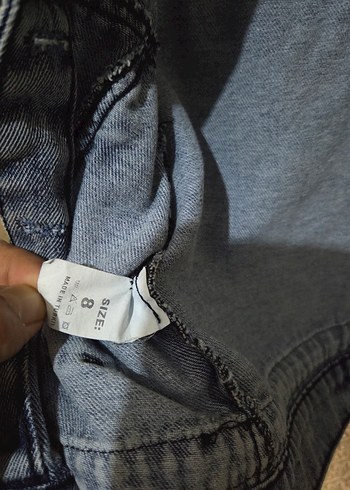 Renkli Desenli Mini Kot Ceket - Görsel 4