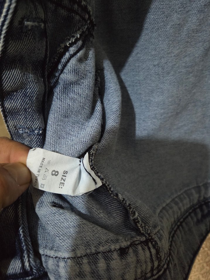 Renkli Desenli Mini Kot Ceket - Görsel 4