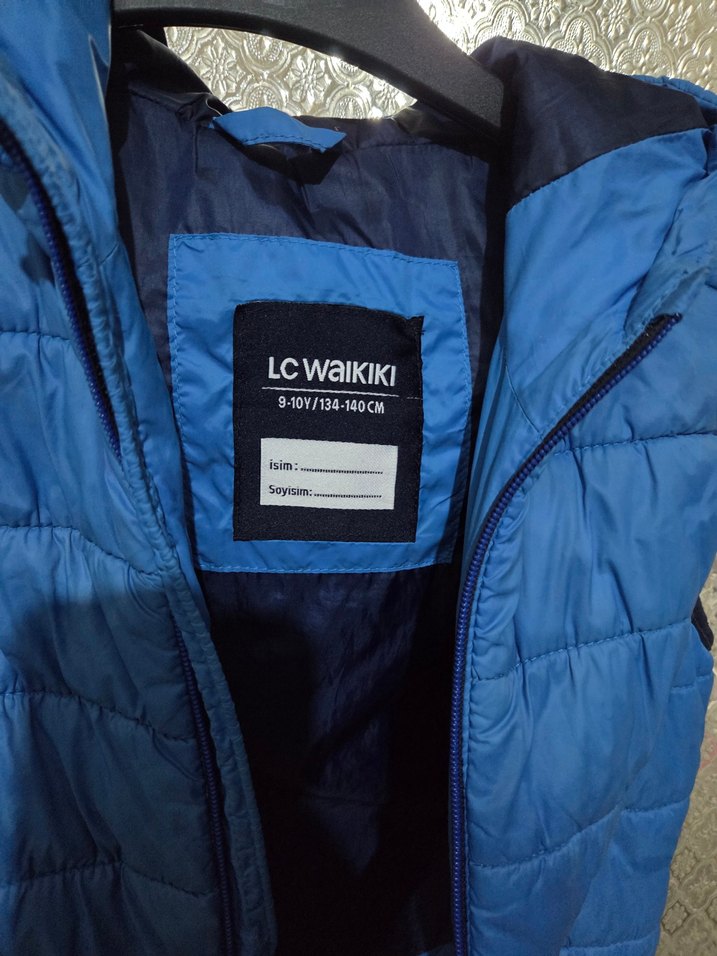 Erkek Çocuk Mavi Kapüşonlu Fermuarlı Yelek - Görsel 3