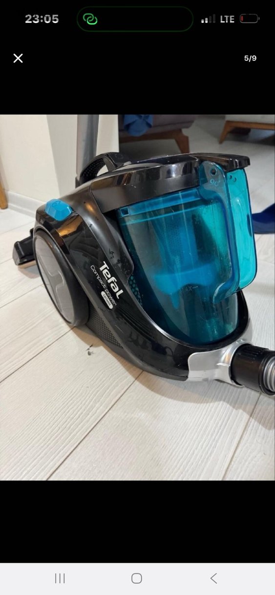 Turkuaz ve Gri Elektrikli Süpürge - Görsel 4