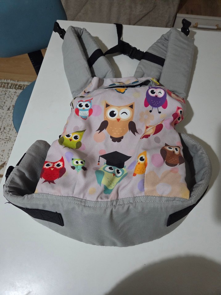 Gri Bebek Taşıyıcı Baykuş Desenli - Görsel 2