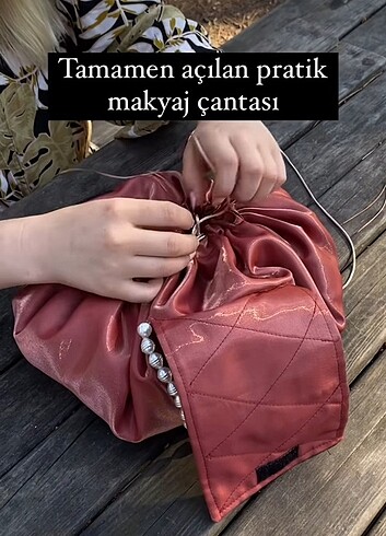  Beden Shers ağzı büzgülü makyaj çantası 