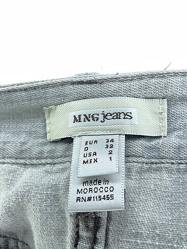 34 Beden gri Renk Mango Jean / Kot %70 İndirimli.