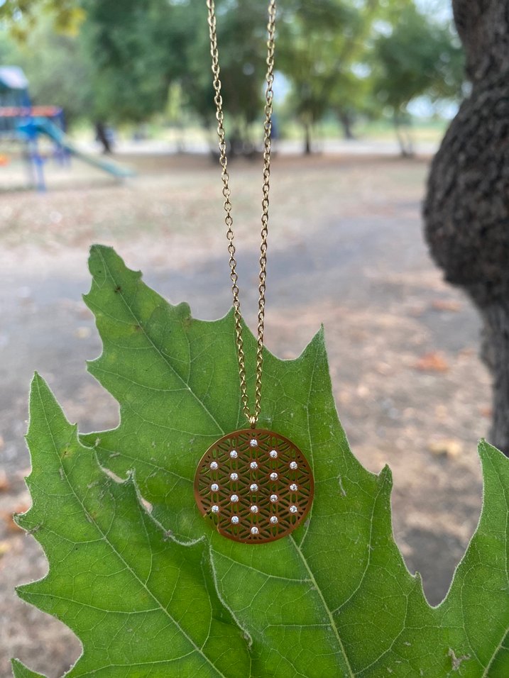 Uzun Zincirli Altın Renkli Bohem Kolye - Görsel 2